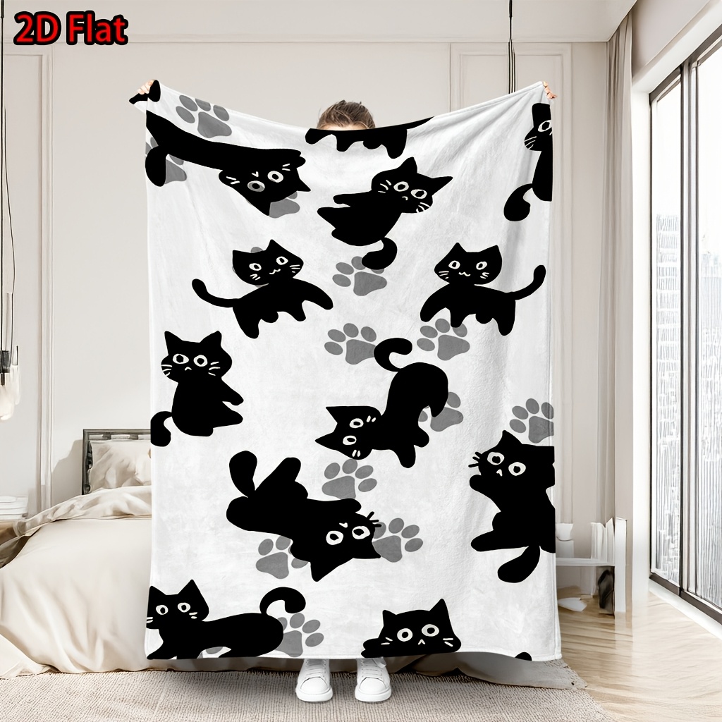 Cute Cat Print Blanket Throw C - Baby Nursery Ideas Girl 评论和价格