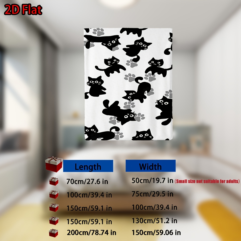 Cute Cat Print Blanket Throw C - Baby Nursery Ideas Girl 评论和价格