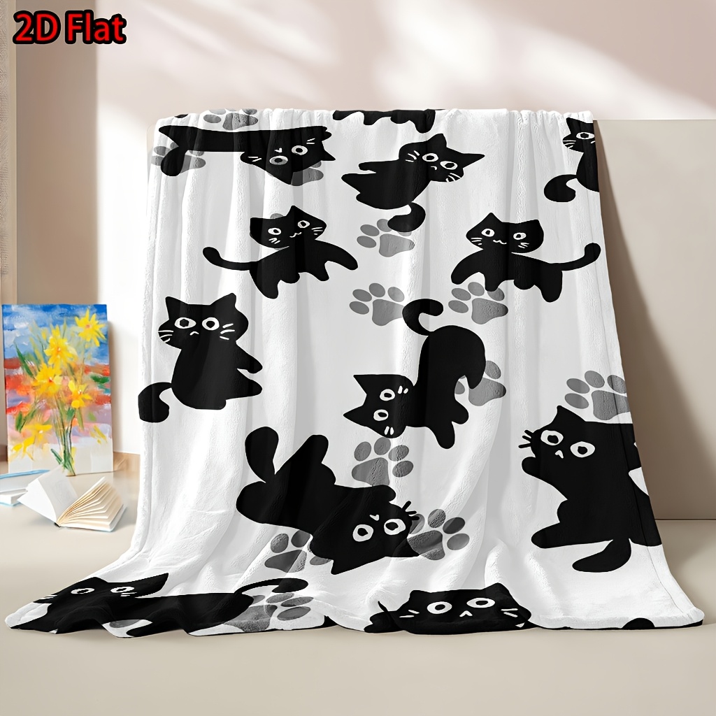 Cute Cat Print Blanket Throw C - Baby Nursery Ideas Girl 评论和价格