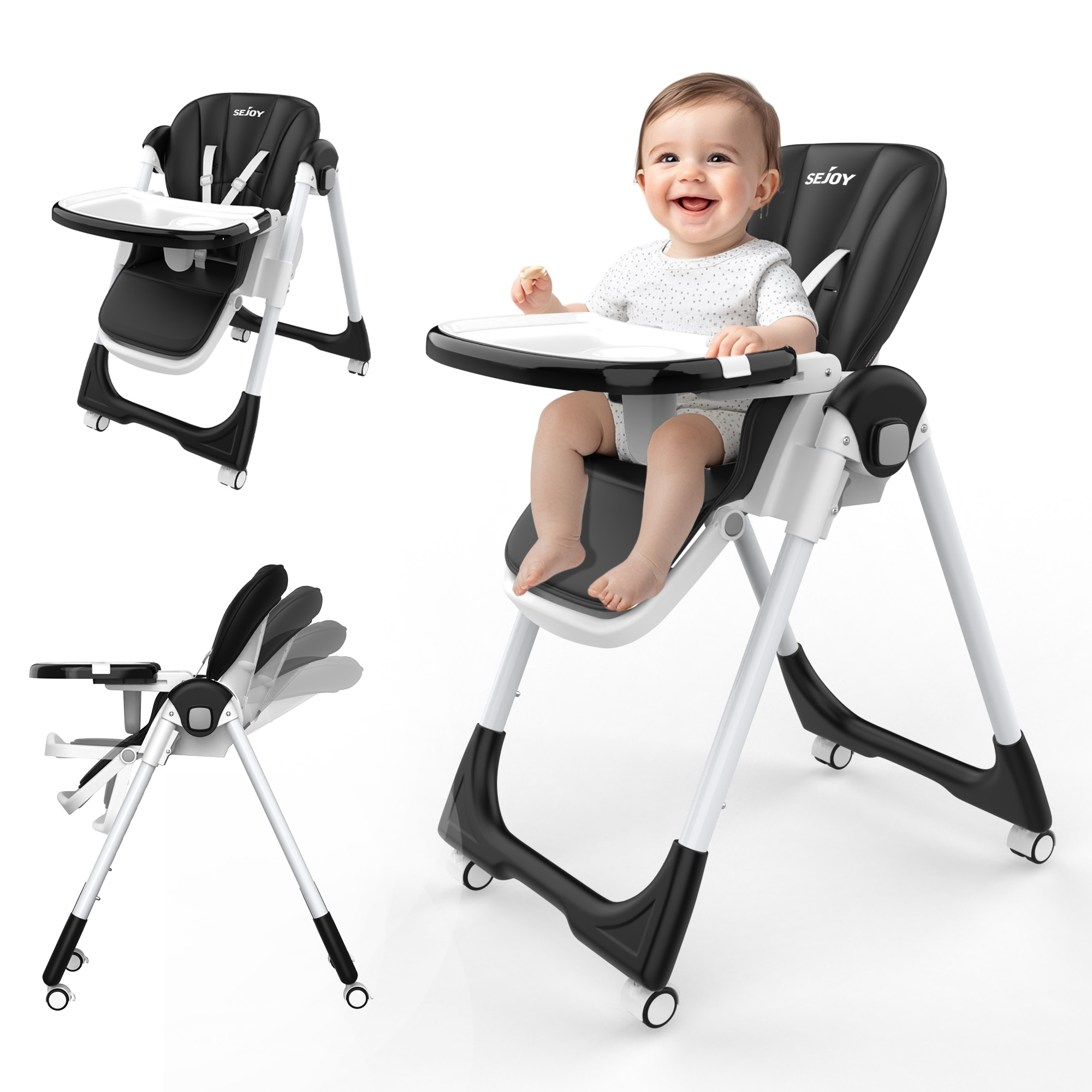 Sejoy Baby High Chair Adjustab - Baby Nursery Bed 评论和价格