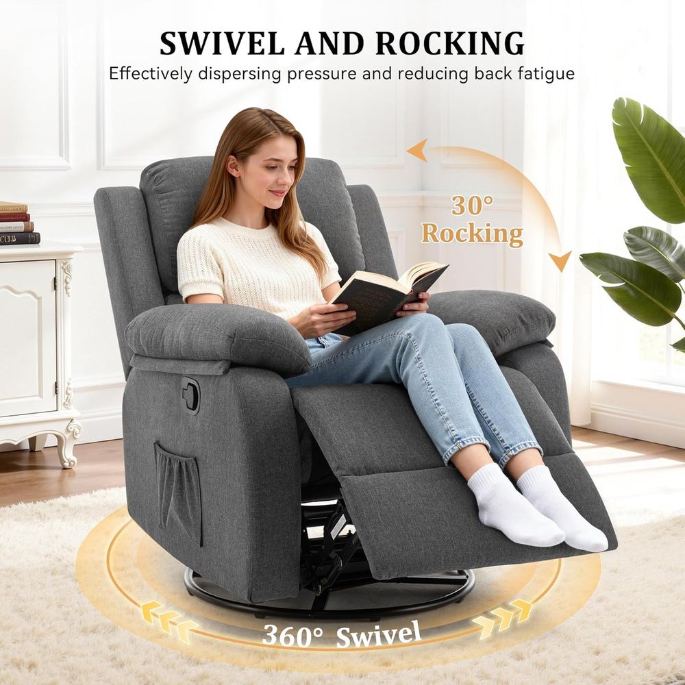 Recliner Chair, 360 Swivel Roc - Rocking Chair Nursery 评论和价格