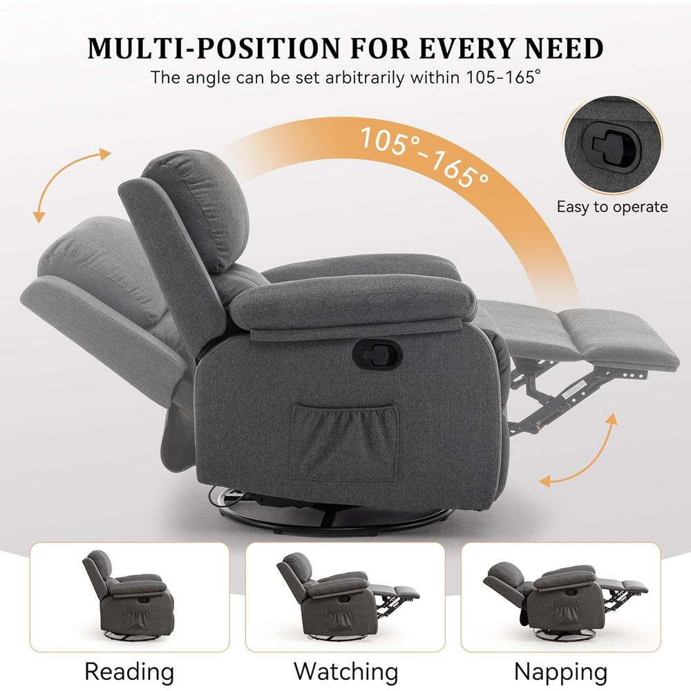 Recliner Chair, 360 Swivel Roc - Rocking Chair Nursery 评论和价格