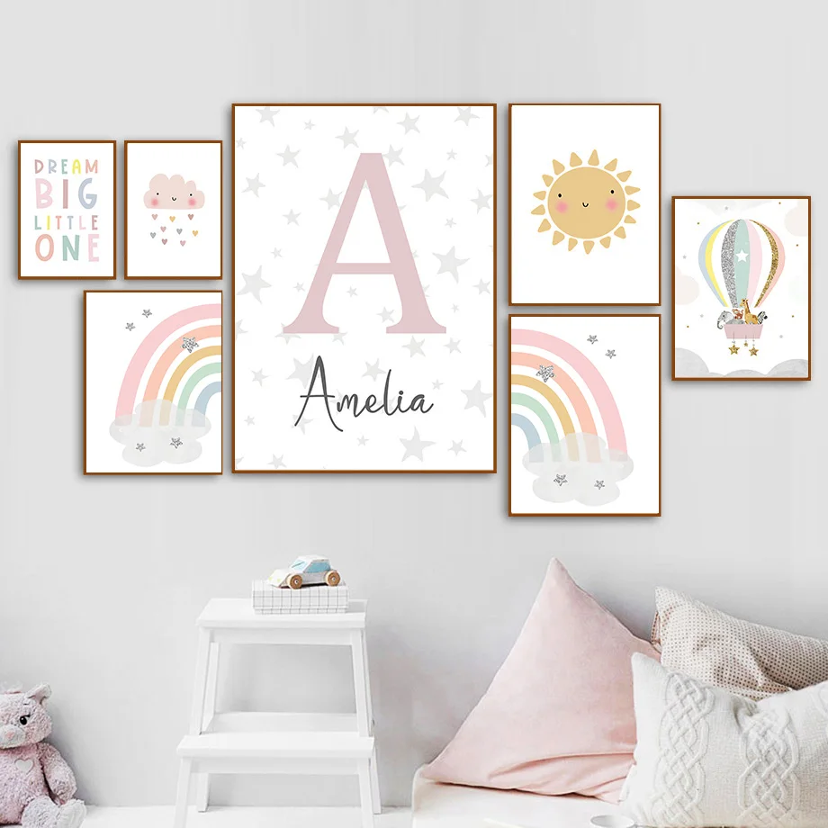 Giraffe Elephant Hot Balloon S - Baby Nursery Paintings 评论和价格