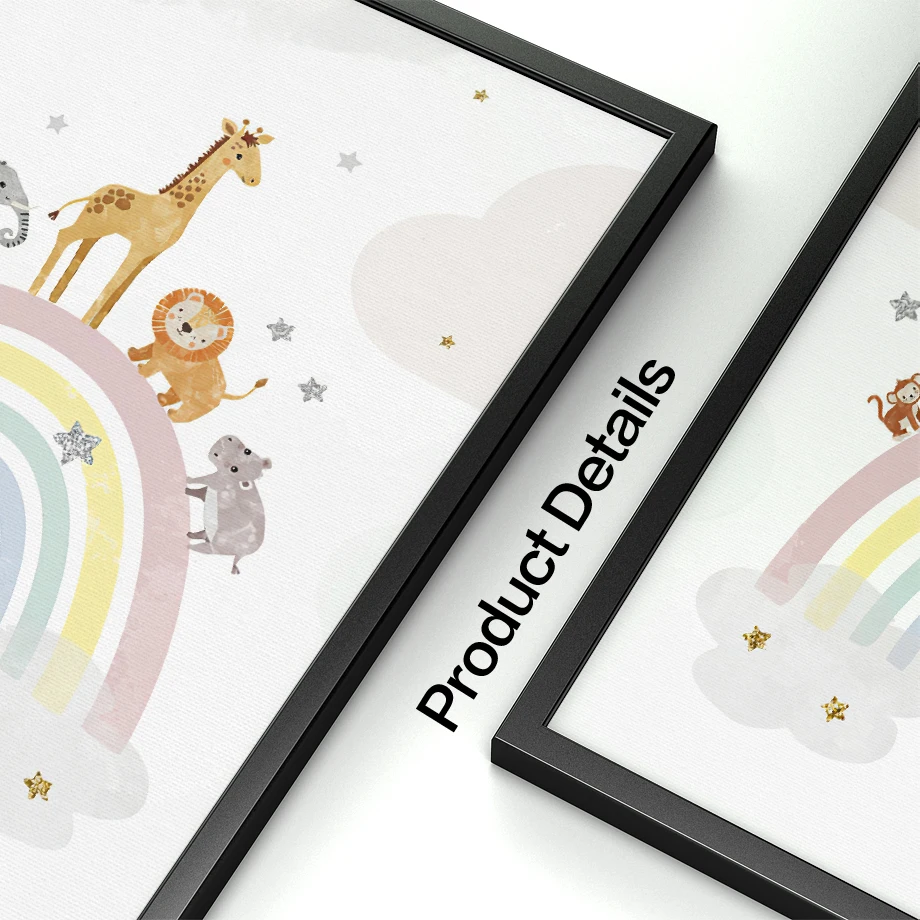 Giraffe Elephant Hot Balloon S - Baby Nursery Paintings 评论和价格
