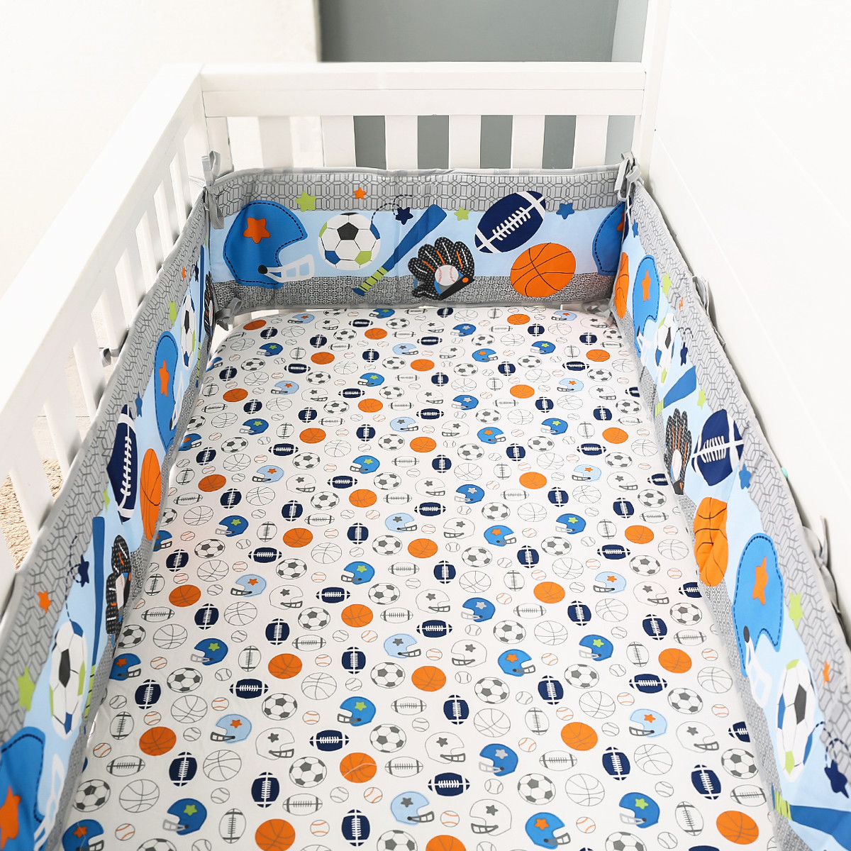 7Pcs Sport Baby Boy Bedding Nu - Baby Boy Nursery Quilt 评论和价格