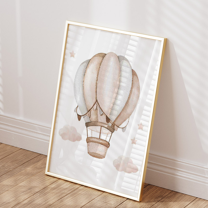 Cute Elephant Hot Balloon Moon - Baby Nursery Paintings 评论和价格