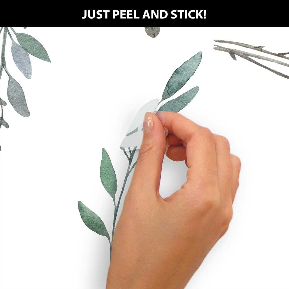 Watercolor Rustic Country Leav - Baby Nursery Tree 评论和价格